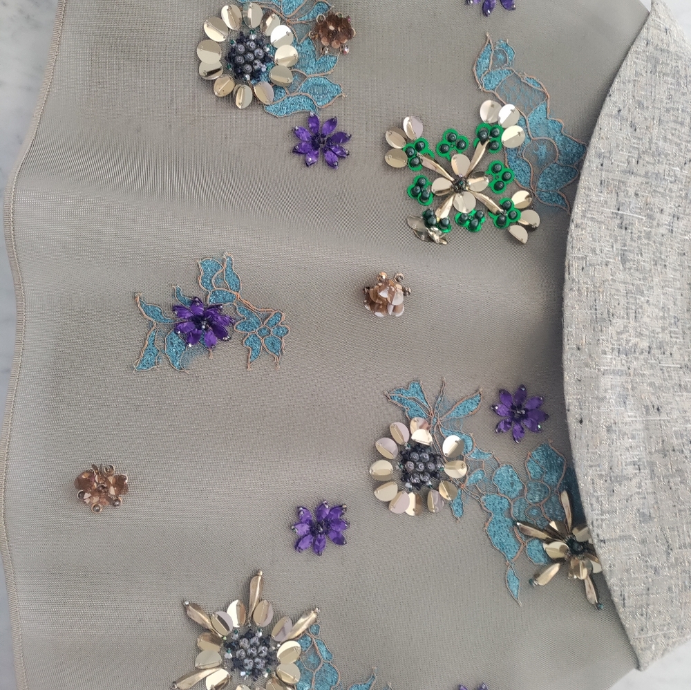 Delpozo - Convertible Couture Brocade Removable Embroidery Mini Skirt NWT - Picture 12 of 13